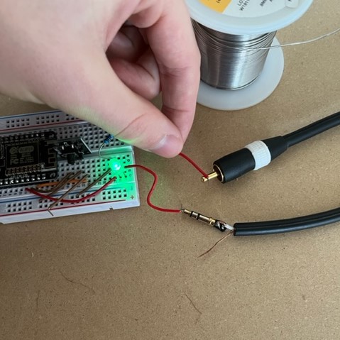 Testing continuity of solder led on