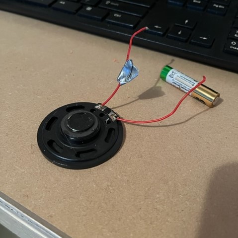 Testing audio through battery